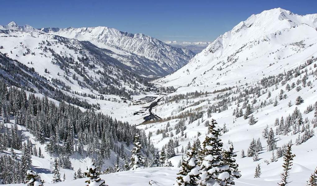 A view looking down the canyon.